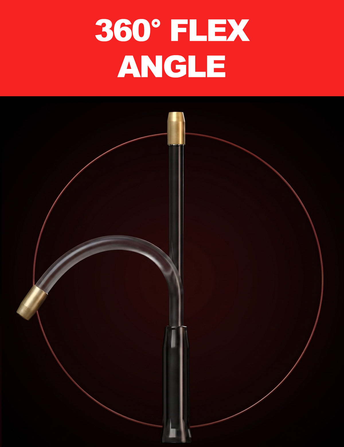Flexmig 360 flexible neck bent at an angle